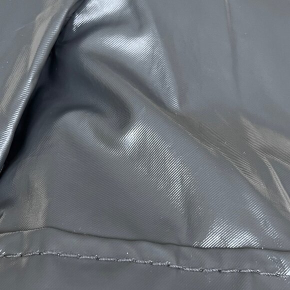 Zara Short Water Repellent Trench Coat Collarless Cropped Front Pockets - Picture 16 of 16